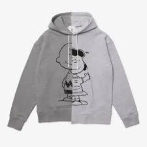 Lacoste Gray Peanuts Collaboration Hoodie